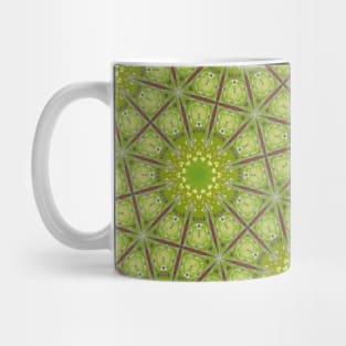 Green Dandelion Looking Shapes Inside Hex Pattern - WelshDesignsTP003 Mug